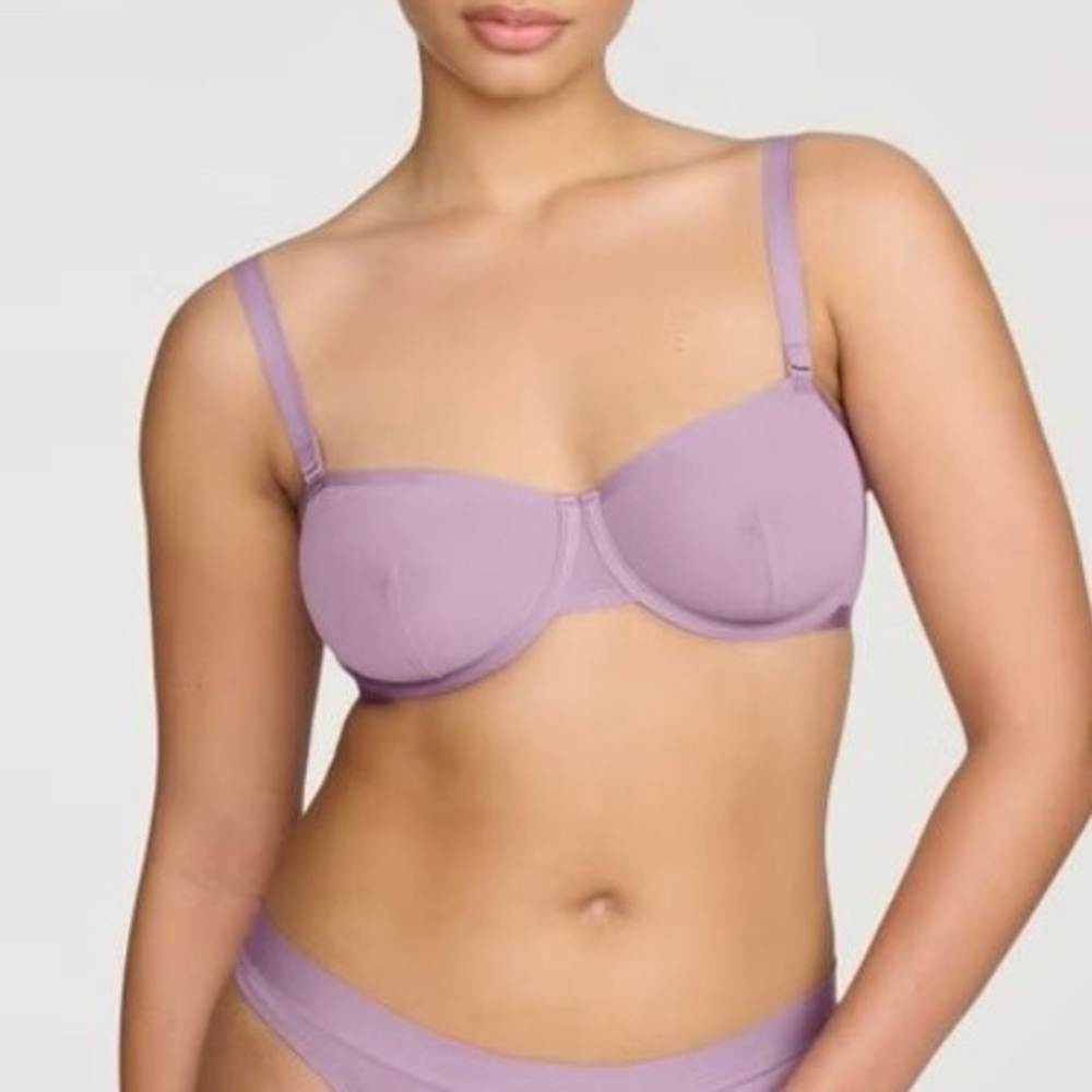 Cuup the balconette mesh bra amethyst